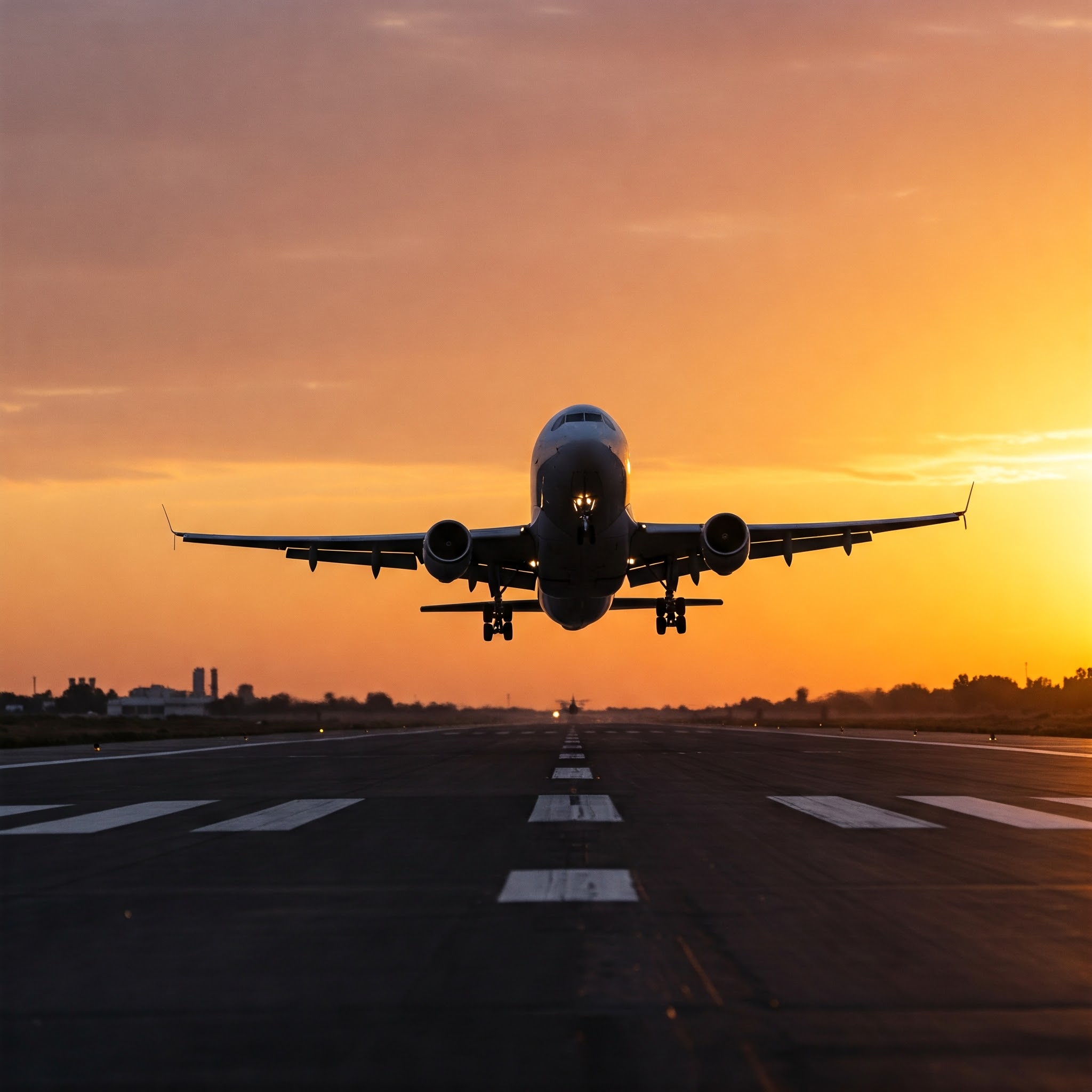 Prêmios em viagens Avião decolando